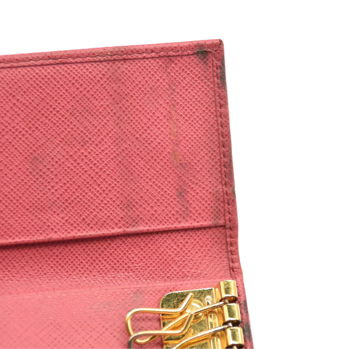 Prada  Saffiano 6 Key Holder Pink