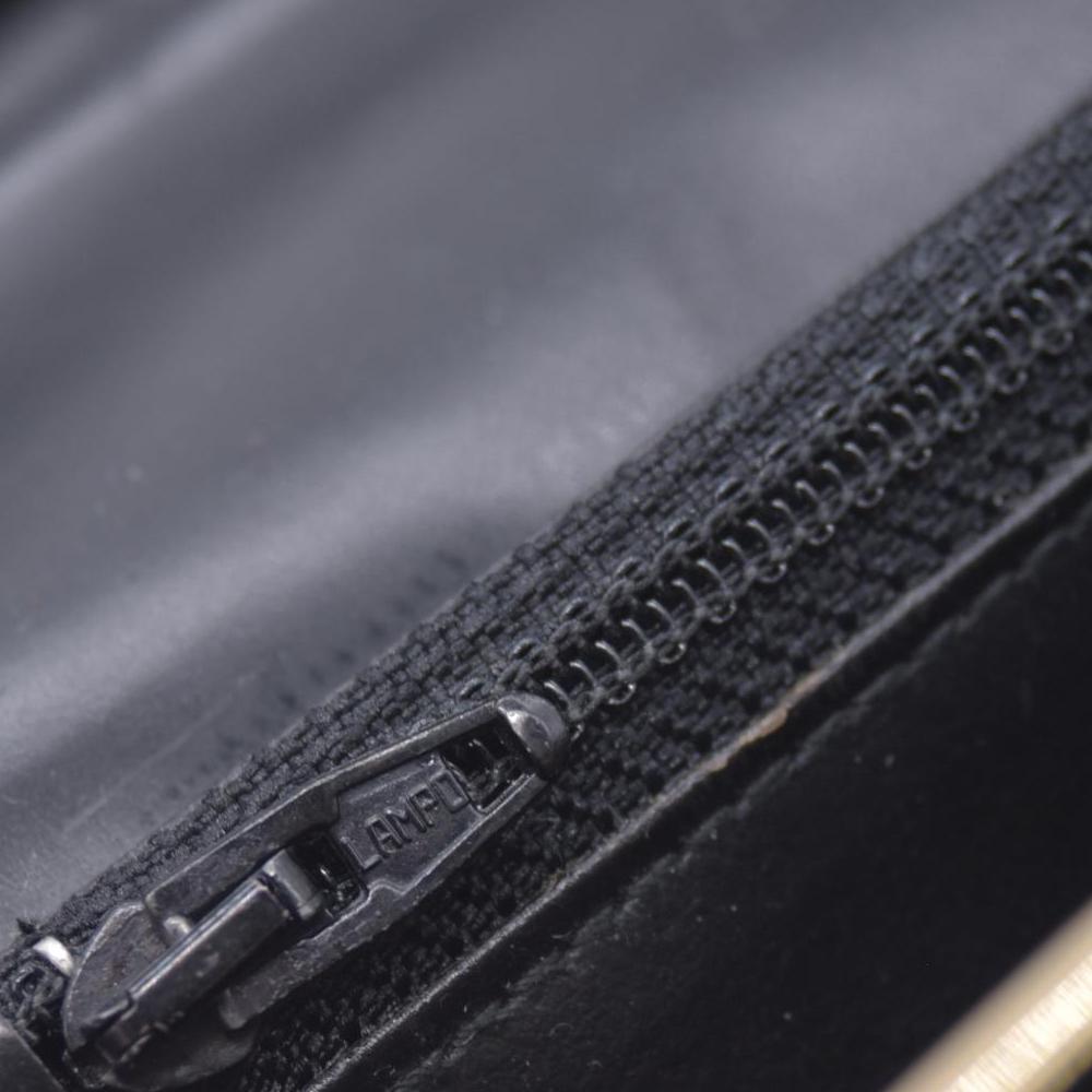 $650 CELINE Macadam Triomphe Canvas Kisslock Long Wallet Dark Brown CONSIGNMENT 10021203