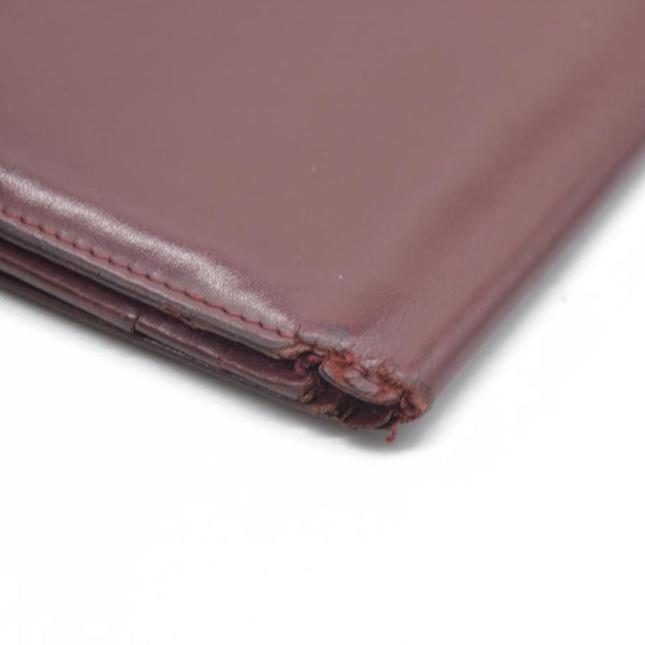 AUCTION $430 Cartier Cartier Burgundy Leather Must de Cartier ID Card Holder