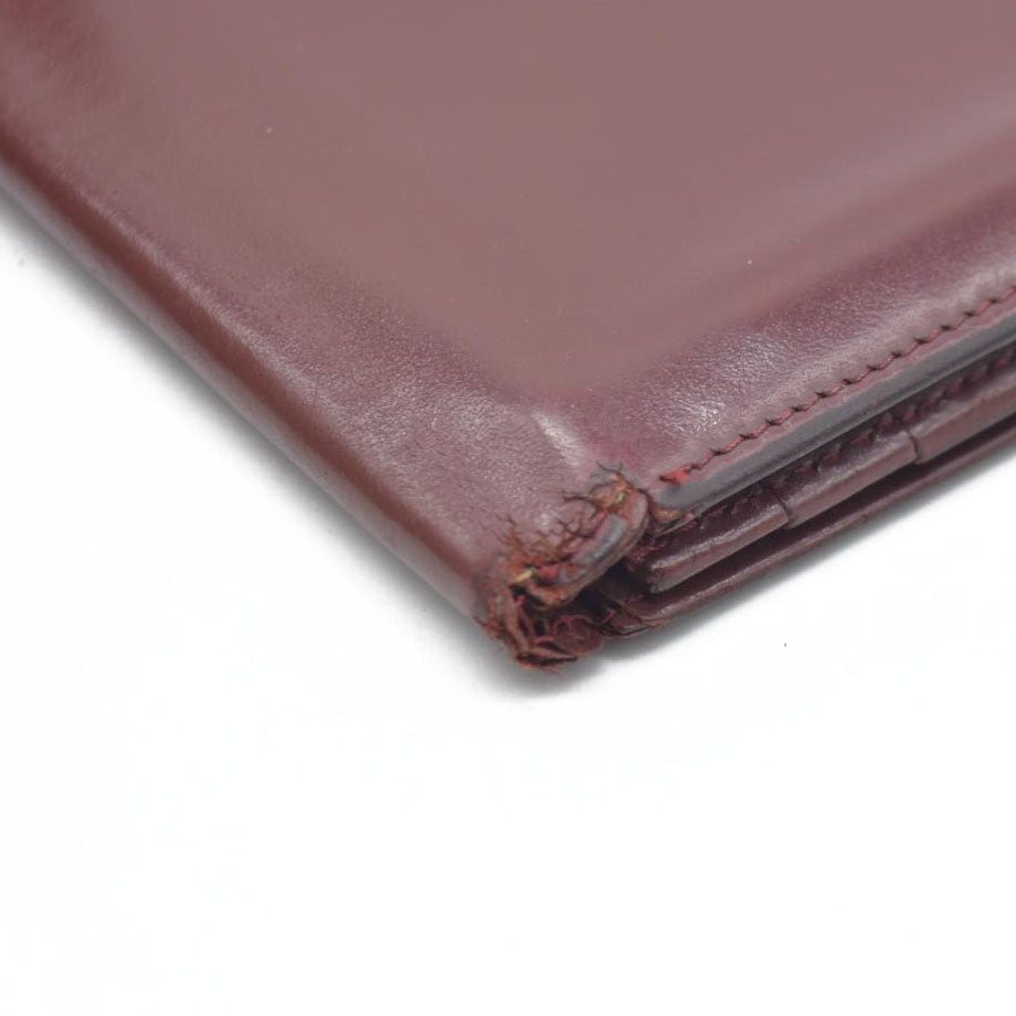 AUCTION $430 Cartier Cartier Burgundy Leather Must de Cartier ID Card Holder