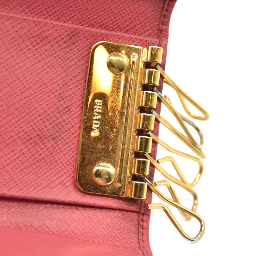 Prada  Saffiano 6 Key Holder Pink