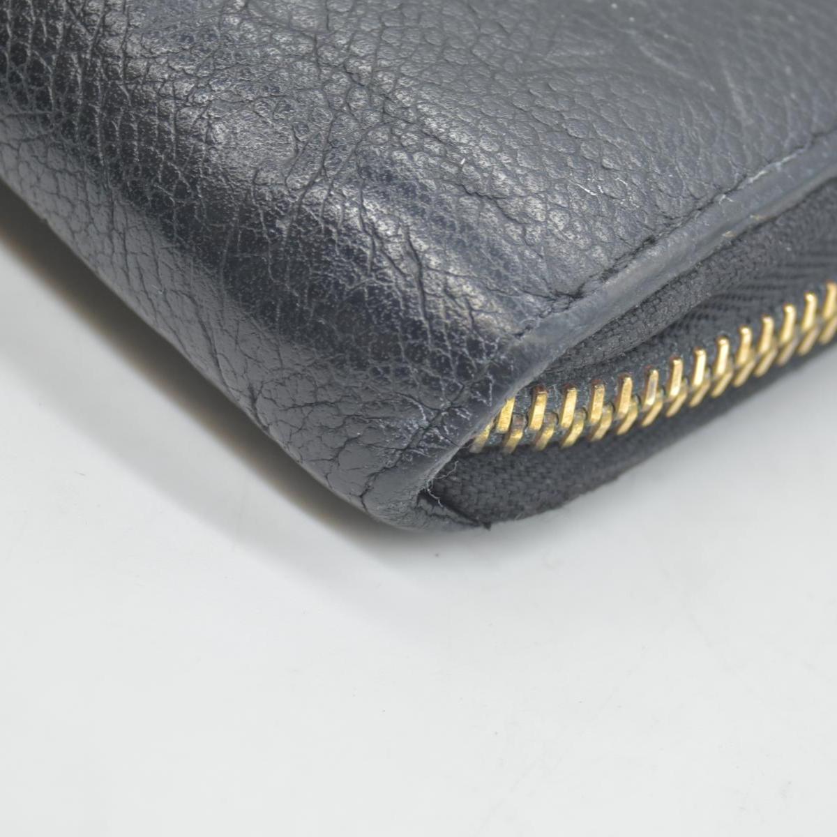 $1070 Prada Black Saffiano Leather Travel Zip Around Wallet CONSIGNMENT