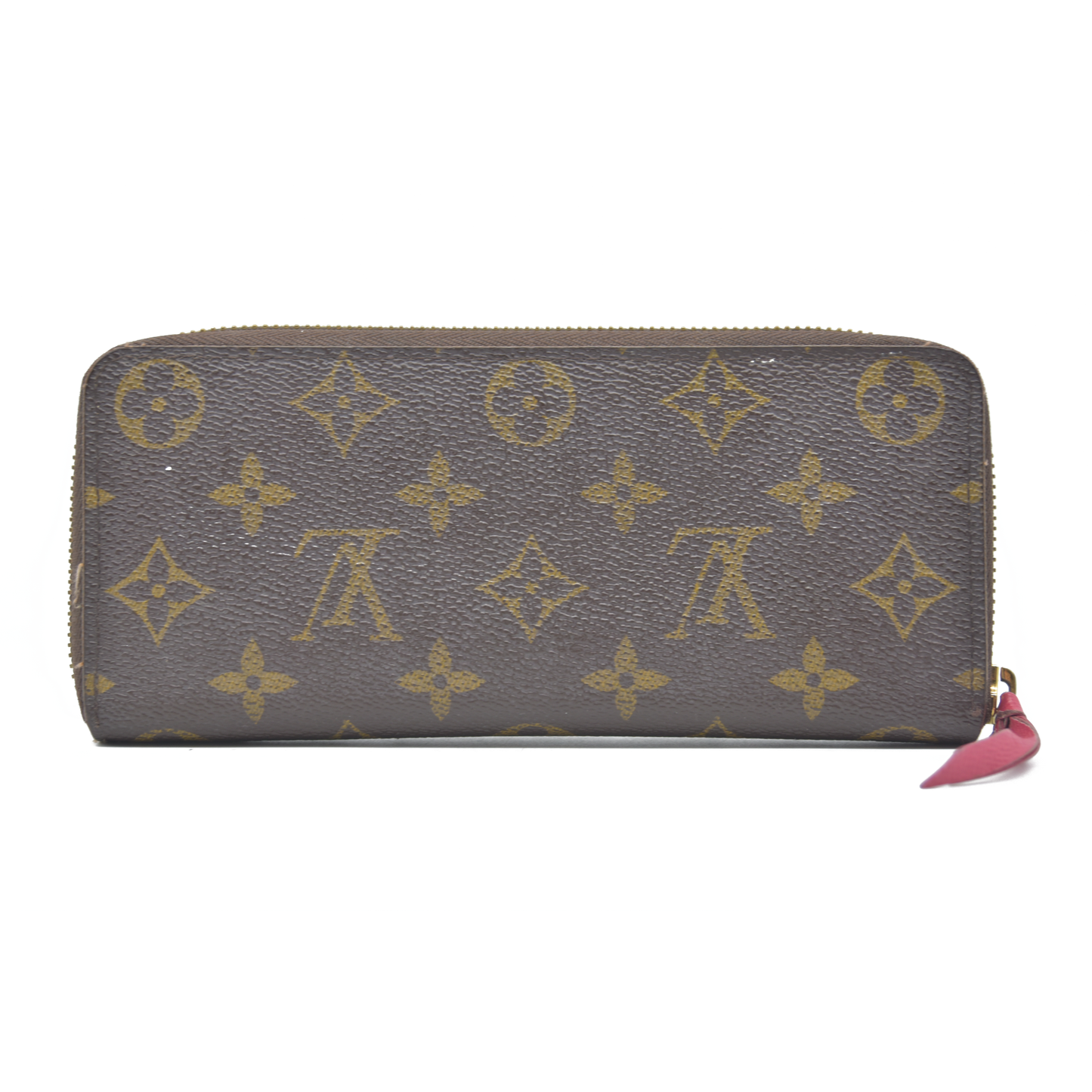 $605 Louis Vuitton  Monogram Clemence Wallet Fuchsia SD1108 2018