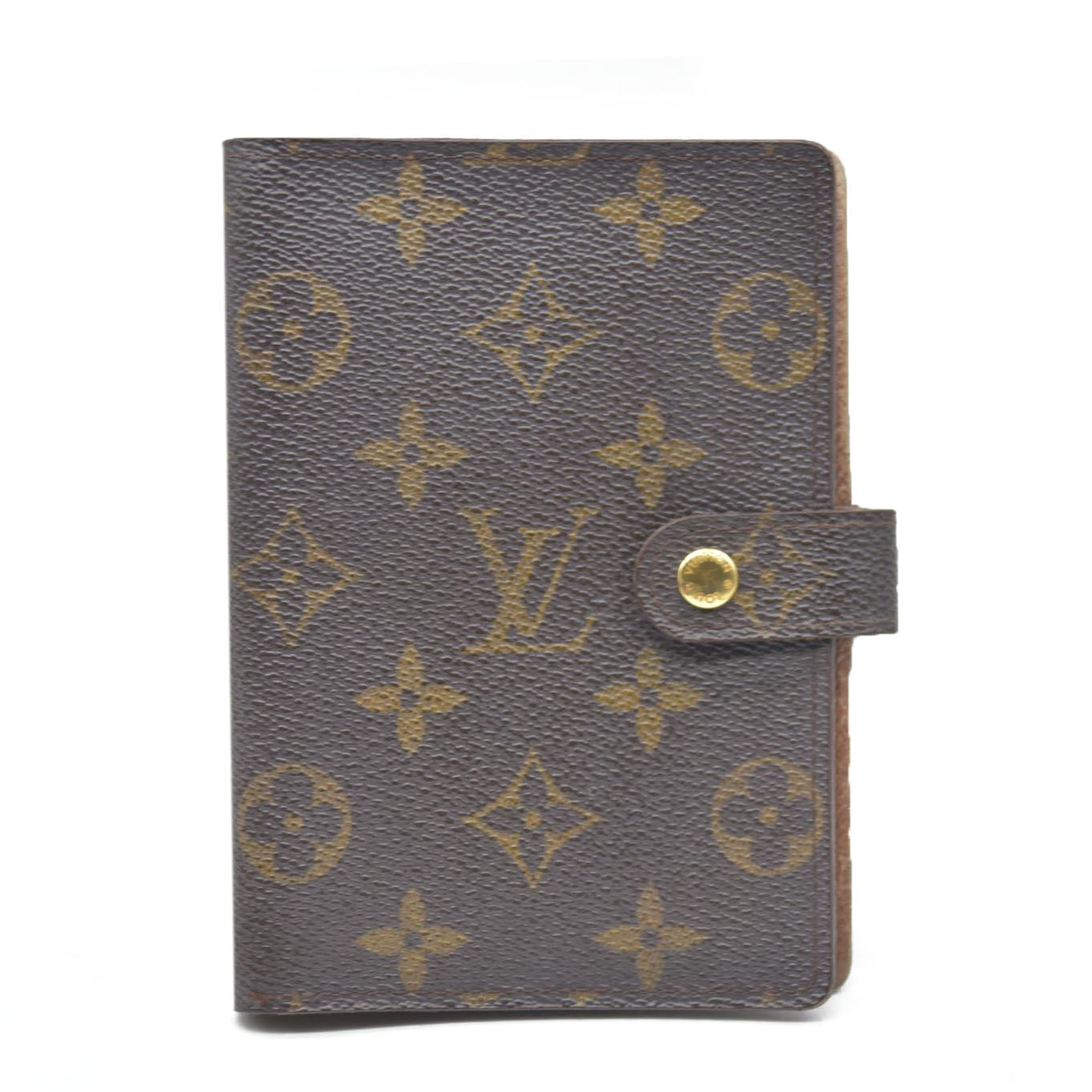 AUCTION $495 Louis Vuitton Monogram Agenda PM Notebook Cover Brown CA0977