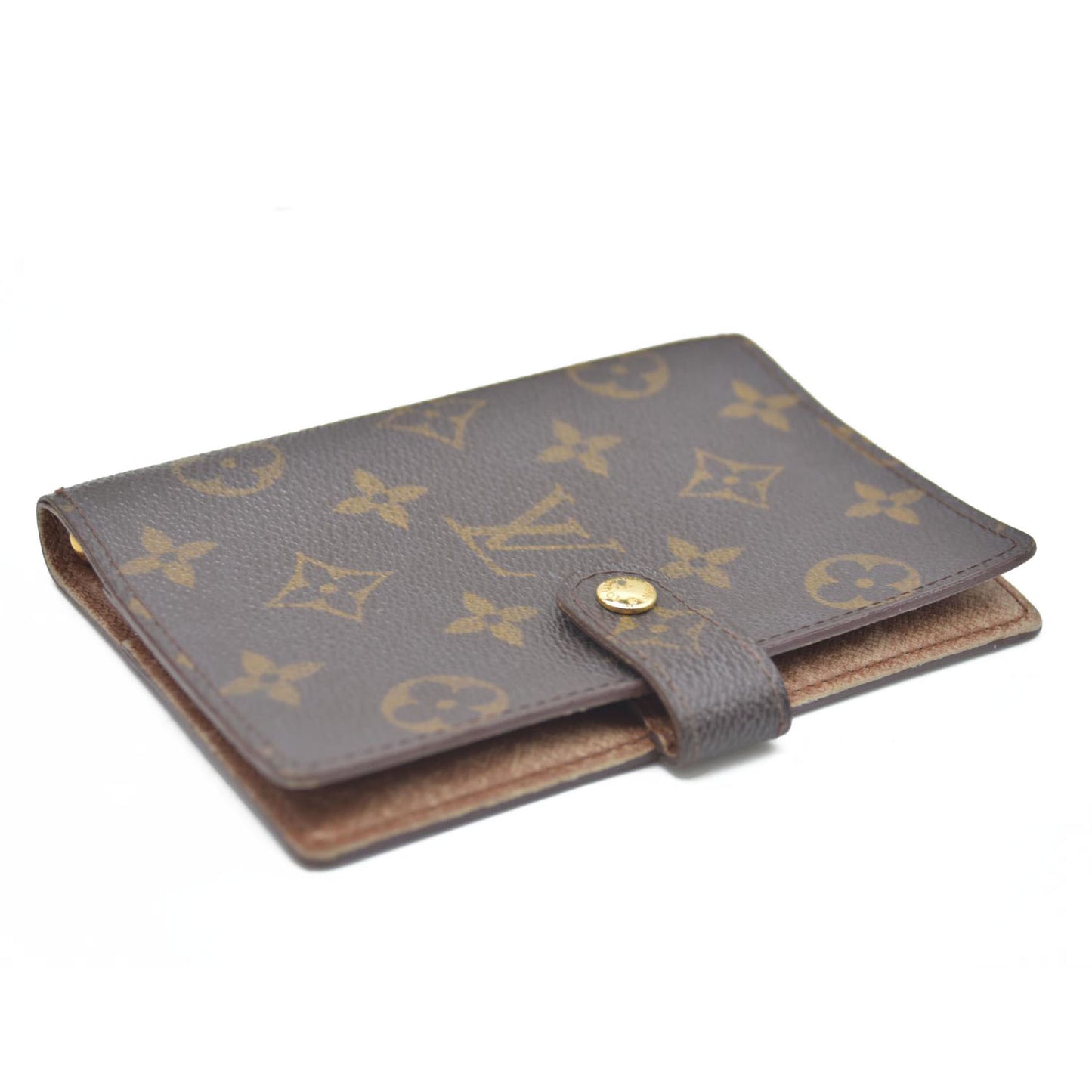 AUCTION $495 Louis Vuitton Monogram Agenda PM Notebook Cover Brown CA0977
