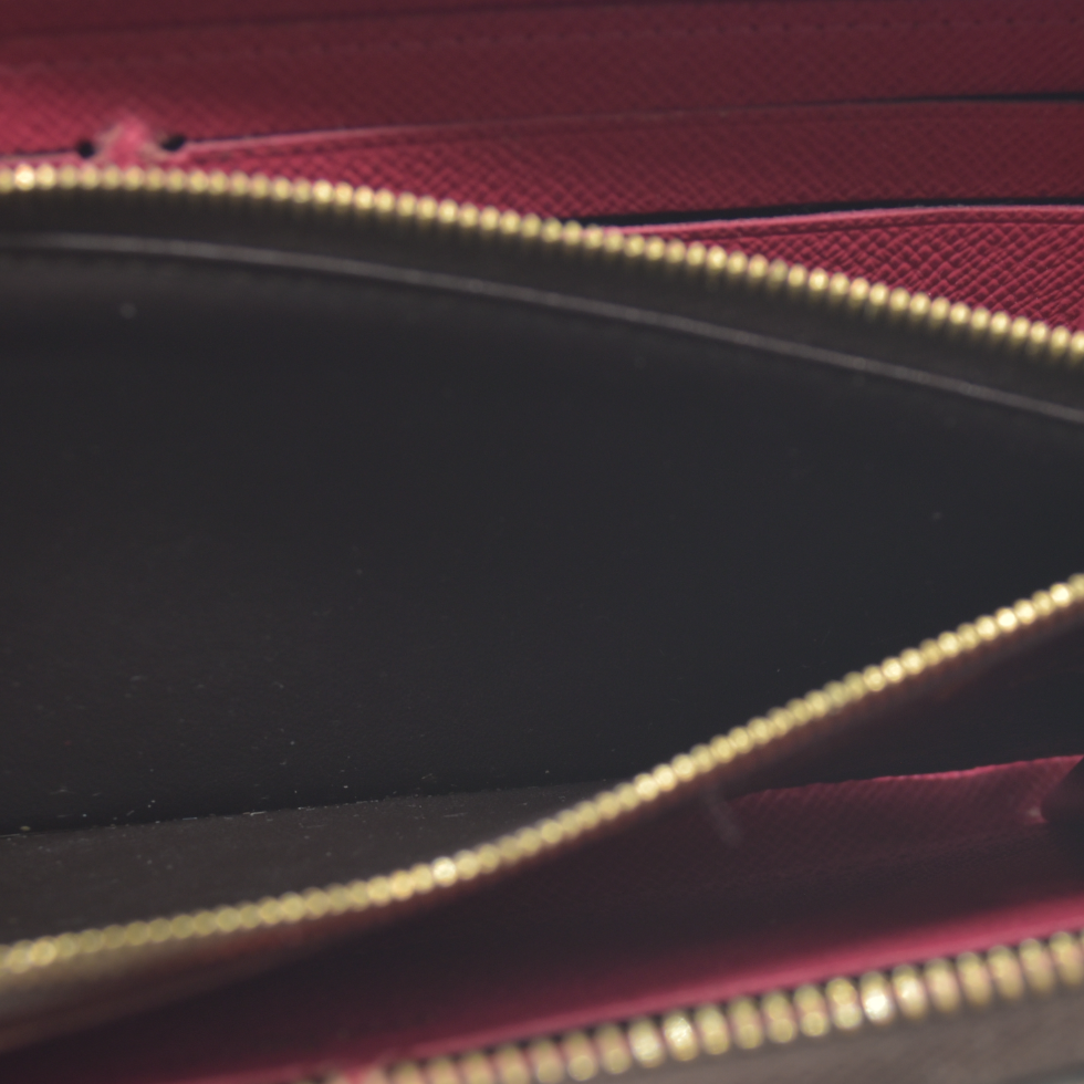 $605 Louis Vuitton  Monogram Clemence Wallet Fuchsia SD1108 2018