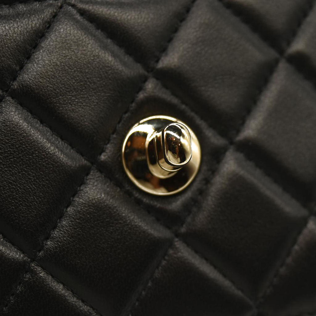 CHANEL  Lambskin Quilted Trendy CC Wallet On Chain WOC Black