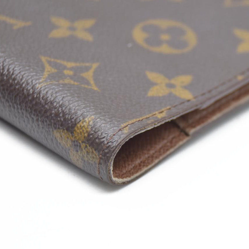 AUCTION $495 Louis Vuitton Monogram Agenda PM Notebook Cover Brown CA0977