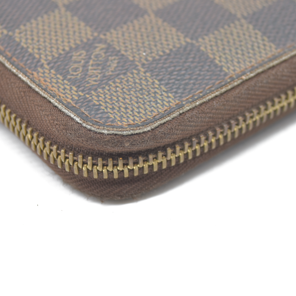 $915 2007 Louis Vuitton  Damier Ebene Zippy Wallet VI4057
