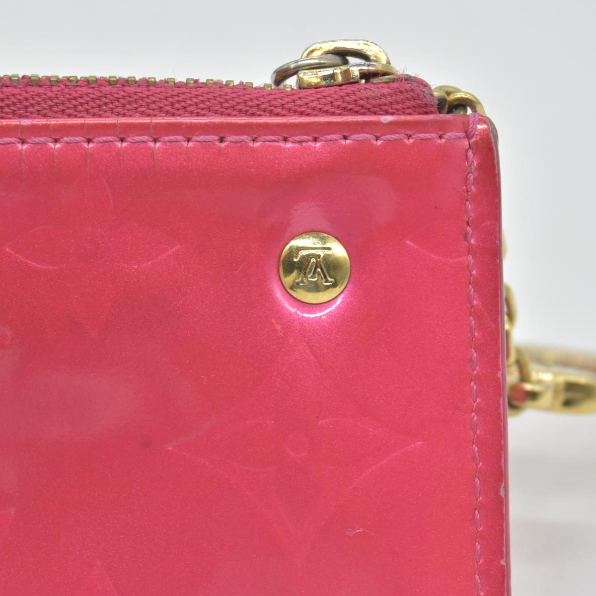 $490 Louis Vuitton Vernis Key Pouch Framboise CONSIGNMENT