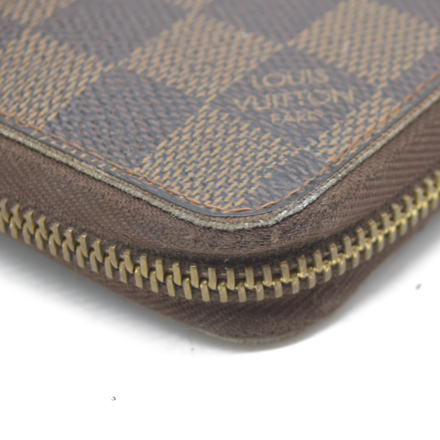 $915 2007 Louis Vuitton  Damier Ebene Zippy Wallet VI4057