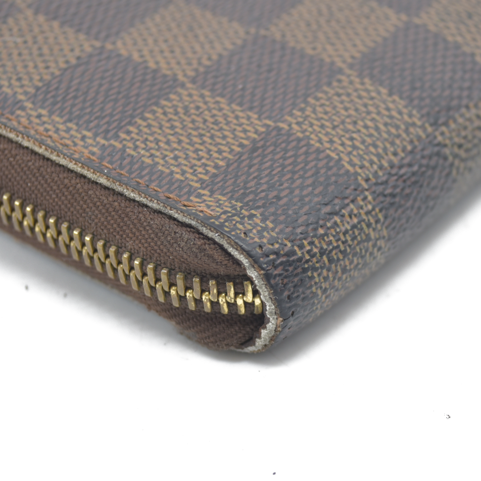 $915 2007 Louis Vuitton  Damier Ebene Zippy Wallet VI4057
