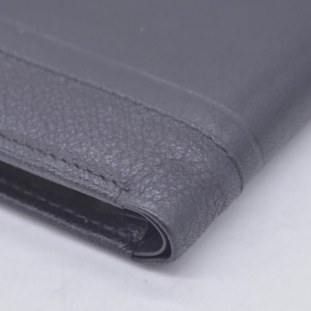$650 GIVENCHY Smooth Leather 4G Kisslock French Purse Wallet Dark Navy CONSIGNMENT 10021205