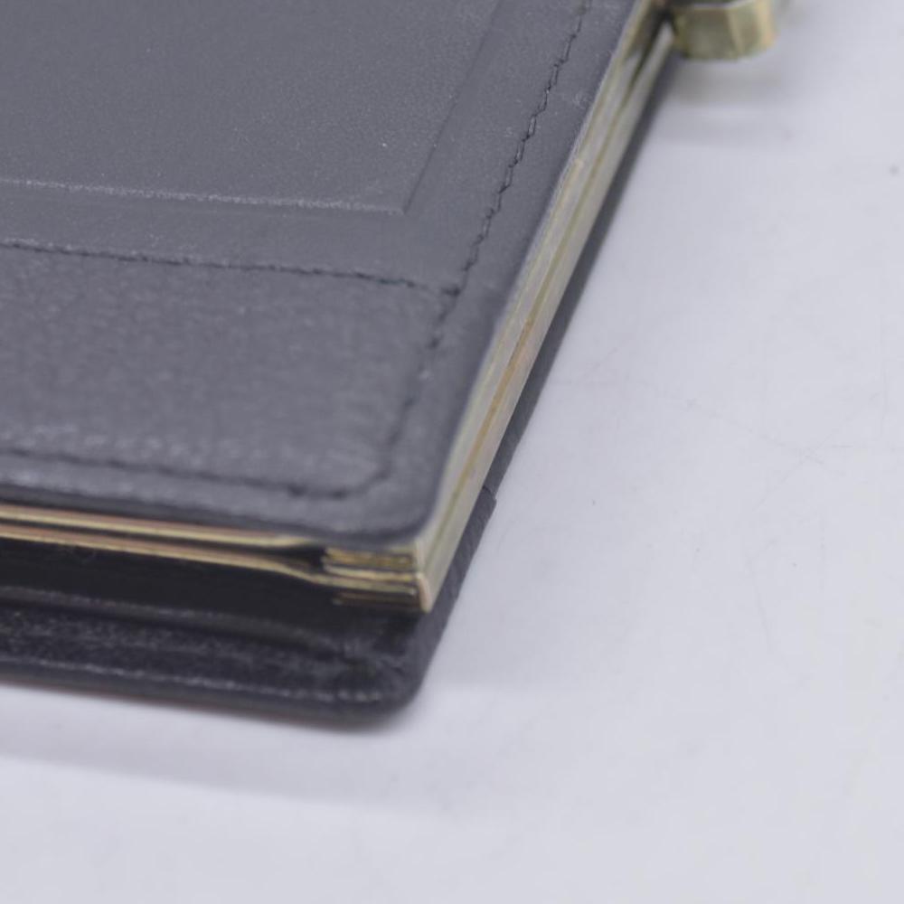 $650 GIVENCHY Smooth Leather 4G Kisslock French Purse Wallet Dark Navy CONSIGNMENT 10021205