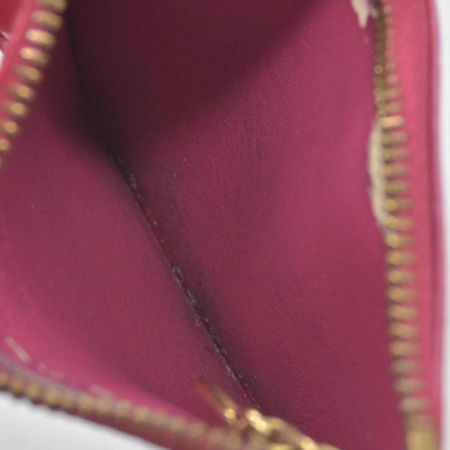 $490 Louis Vuitton Vernis Key Pouch Framboise CONSIGNMENT