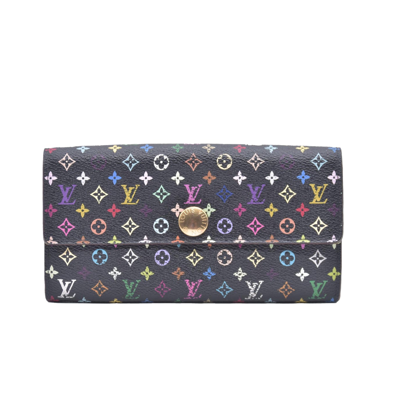 $850 2011 Louis Vuitton Monogram Multicolor Portefeiulle Sarah Long Bifold Wallet CA3171 CONSIGNMENT