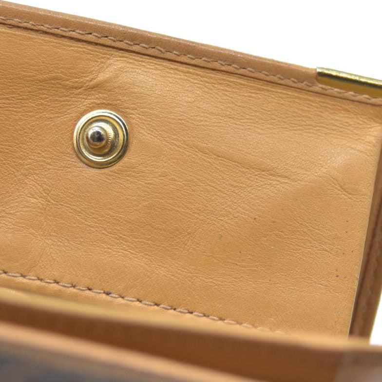 AUCTION $520 CELINE Macadam PVC Bifold Wallet Brown