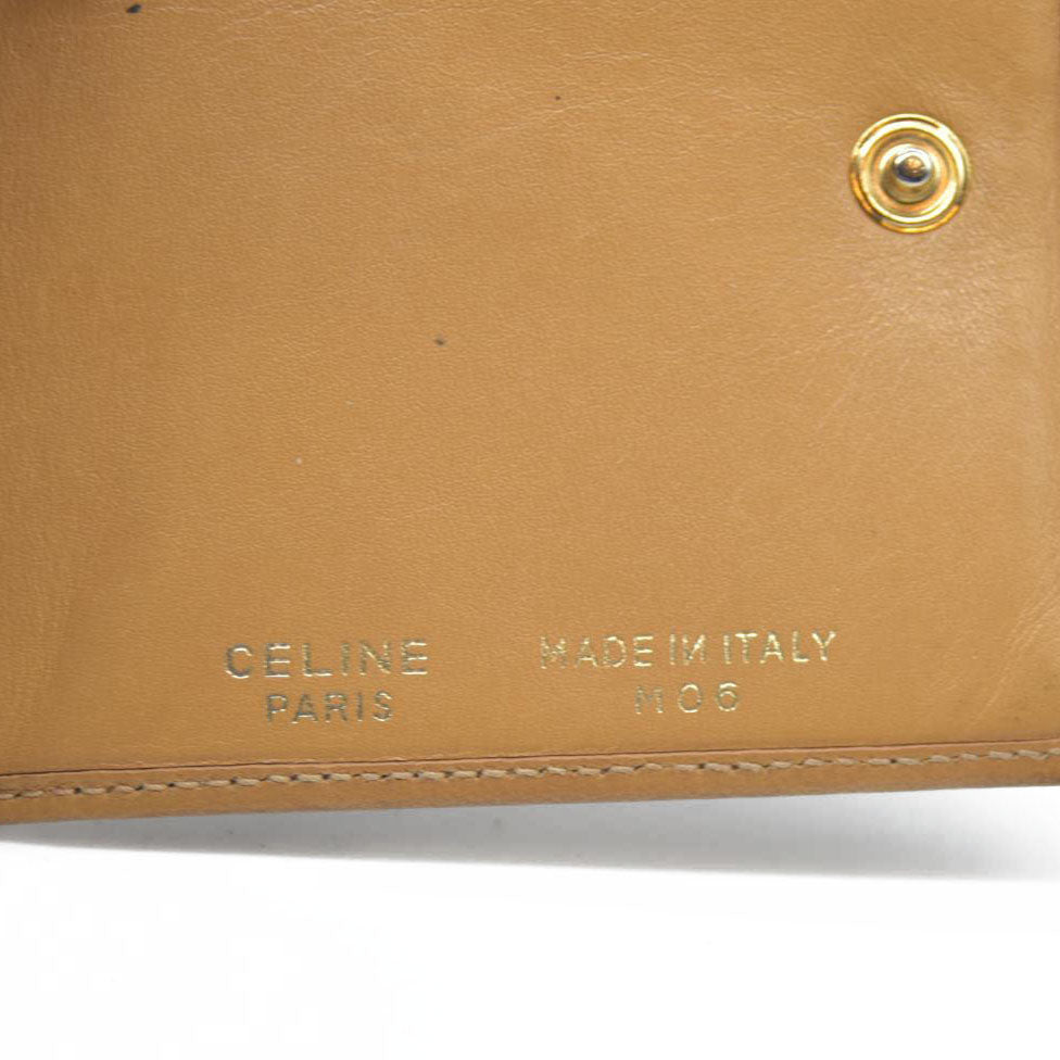 AUCTION $520 CELINE Macadam PVC Bifold Wallet Brown