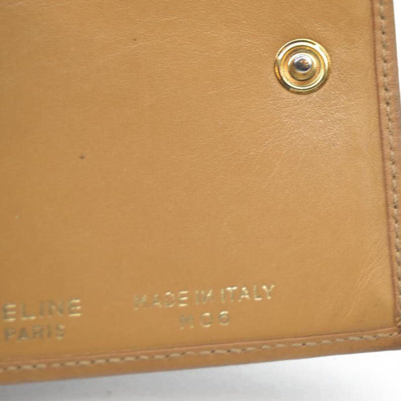 AUCTION $520 CELINE Macadam PVC Bifold Wallet Brown