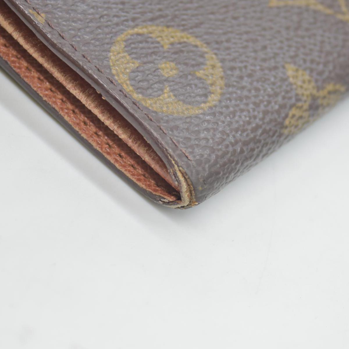 $775 Louis Vuitton Monogram Portefeiulle Sarah Long Bifold Wallet Brown CONSIGNMENT