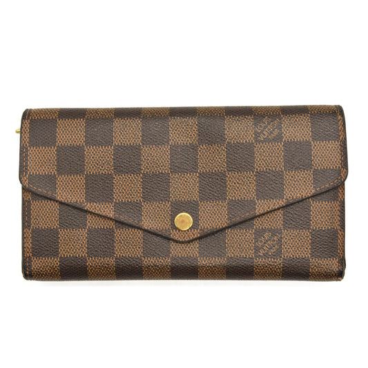 LOUIS VUITTON Damier Ebene Sarah Wallet NM CA2144