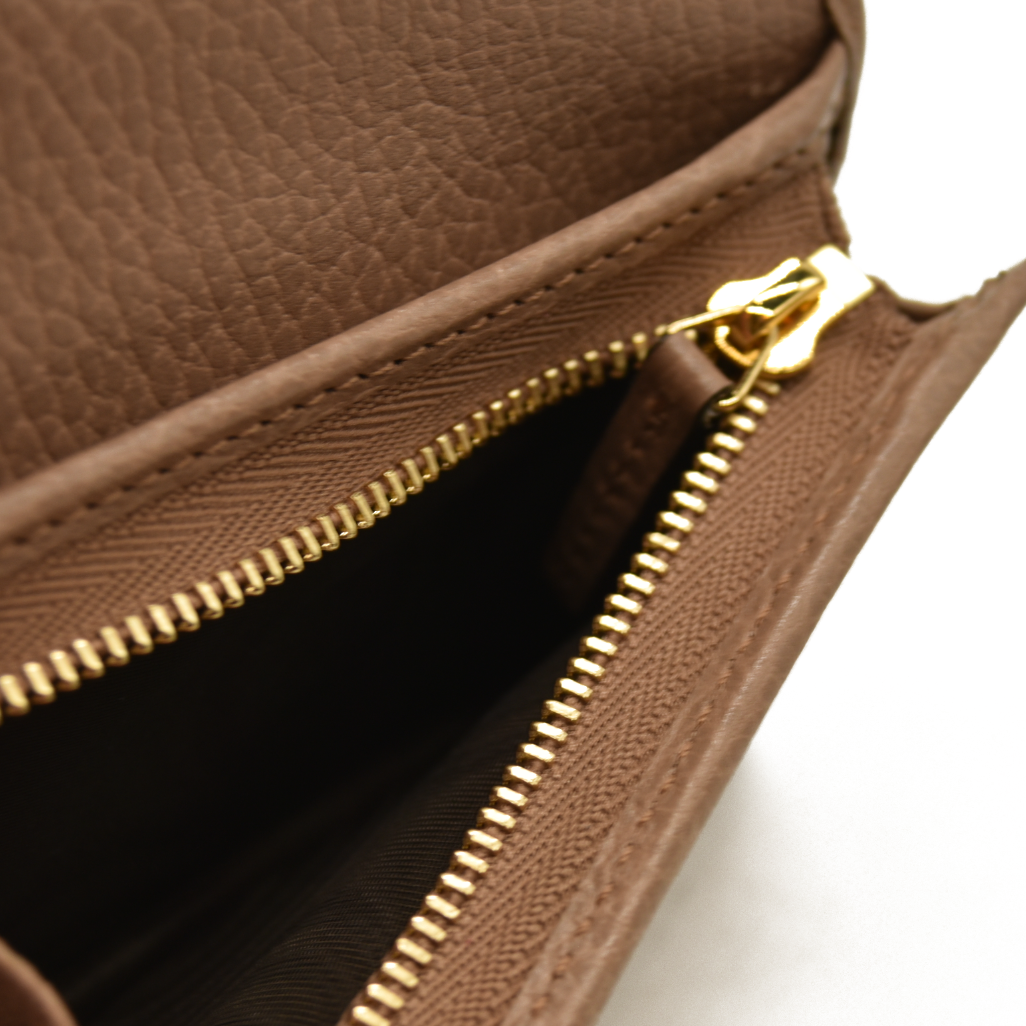 Gucci  Dollar Calfskin GG Supreme Monogram GG Marmont Card Case Beige Ophidia