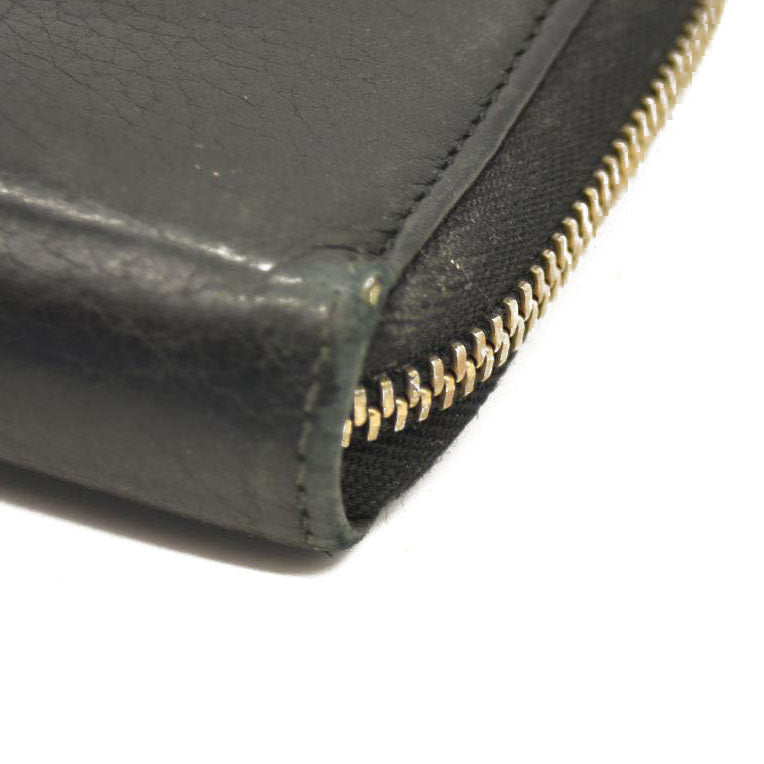 Gucci  Pebbled Calfskin Soho Zip Around Wallet Black