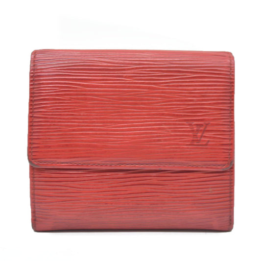 AUCTION $650 Louis Vuitton  Epi Elise Wallet Castillan Red