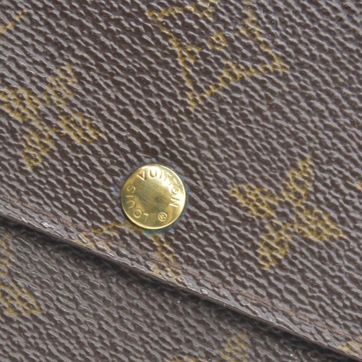 $775 Louis Vuitton Monogram Portefeiulle Sarah Long Bifold Wallet Brown CONSIGNMENT