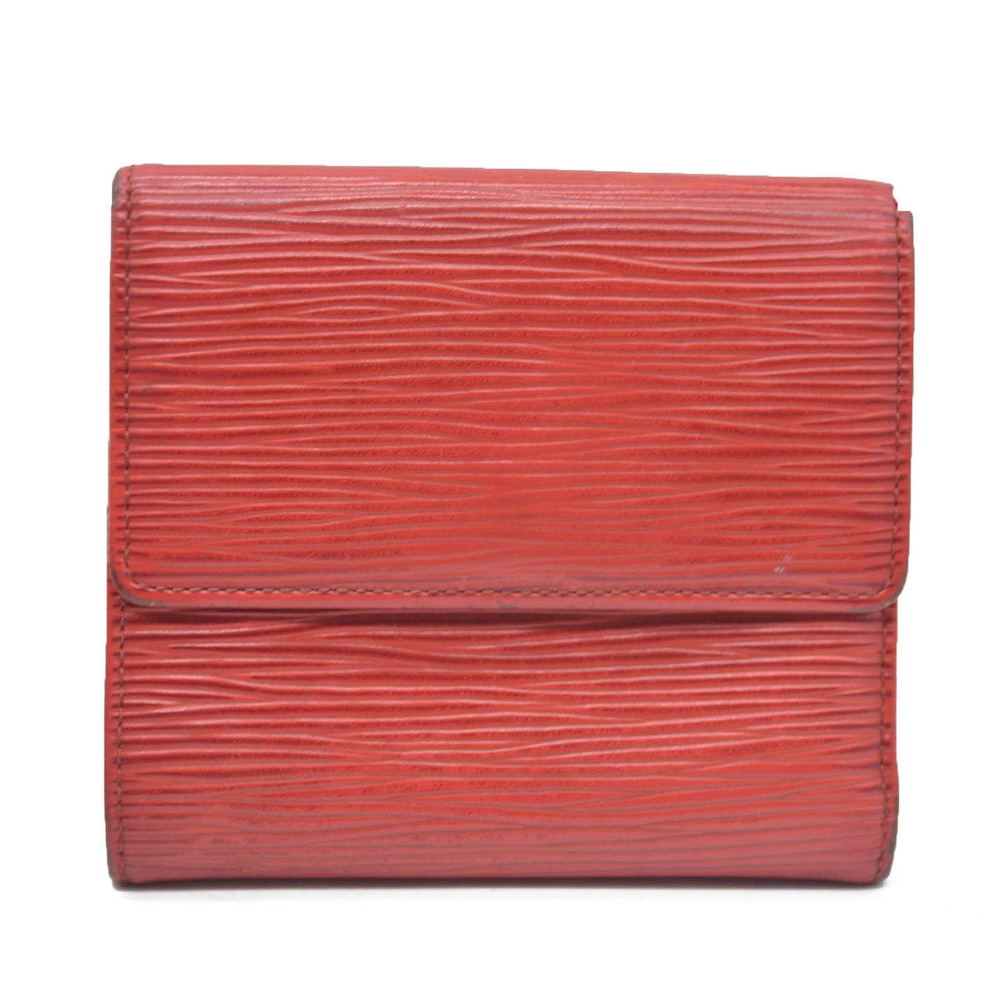 AUCTION $650 Louis Vuitton  Epi Elise Wallet Castillan Red