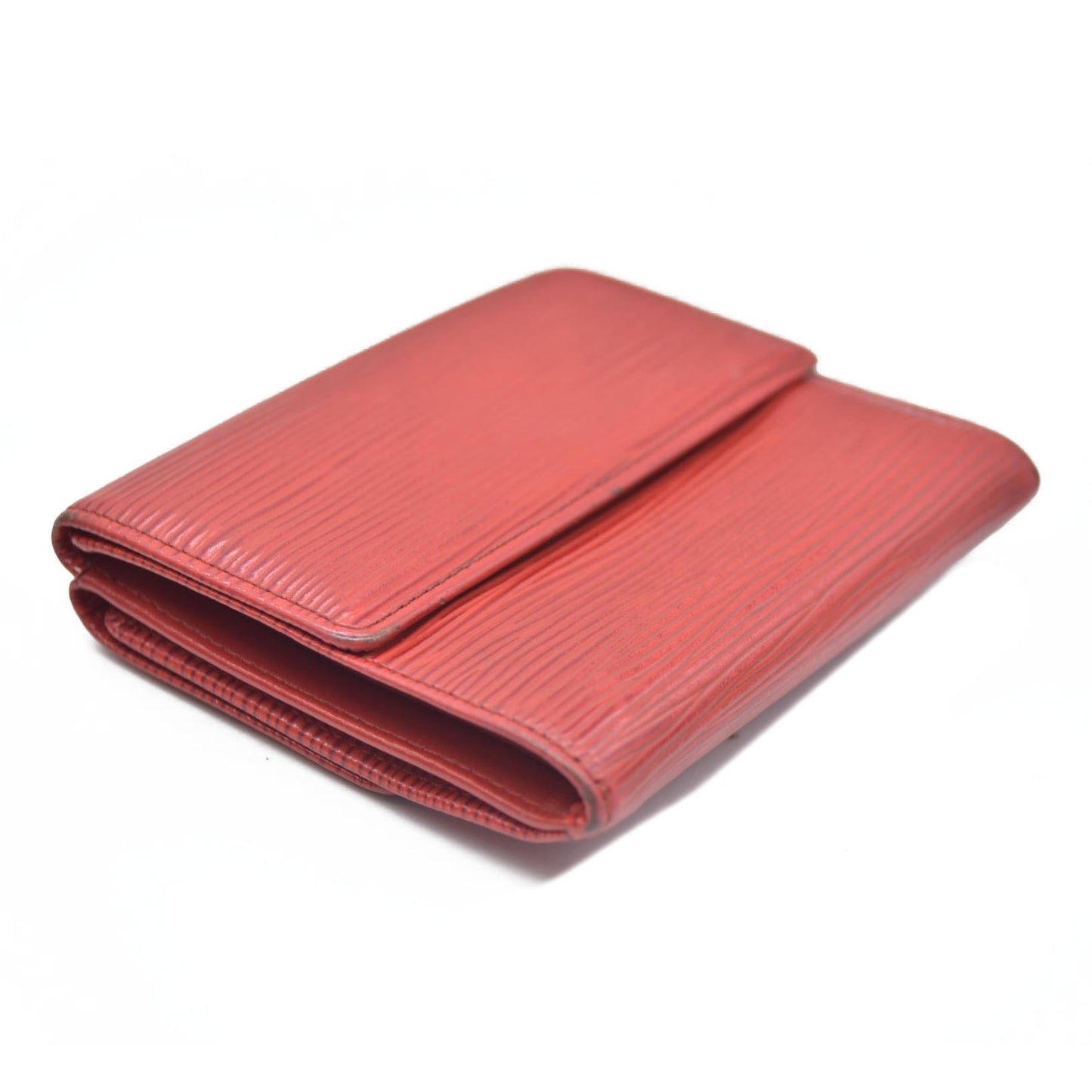 AUCTION $650 Louis Vuitton  Epi Elise Wallet Castillan Red