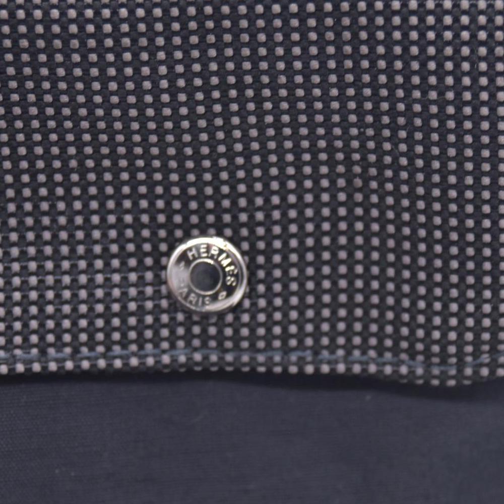 $850 HERMES Toile Canvas Herline Zip Around Long Organizer Wallet Grey CONSIGNMENT 10021210