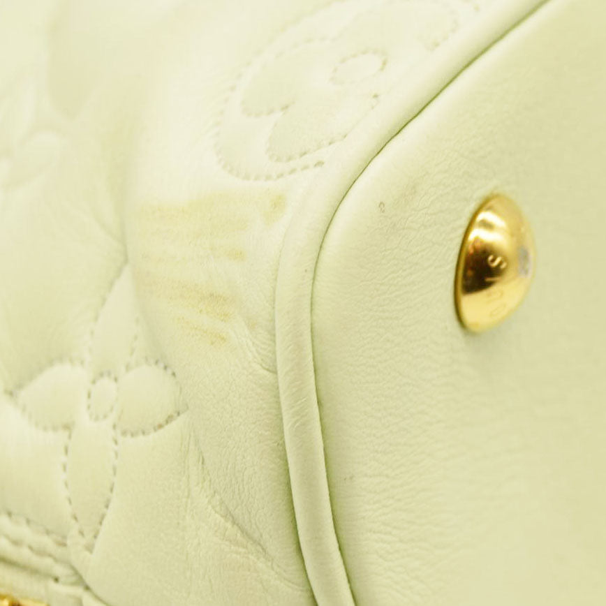 LOUIS VUITTON Calfskin Bubblegram Alma BB Light Green