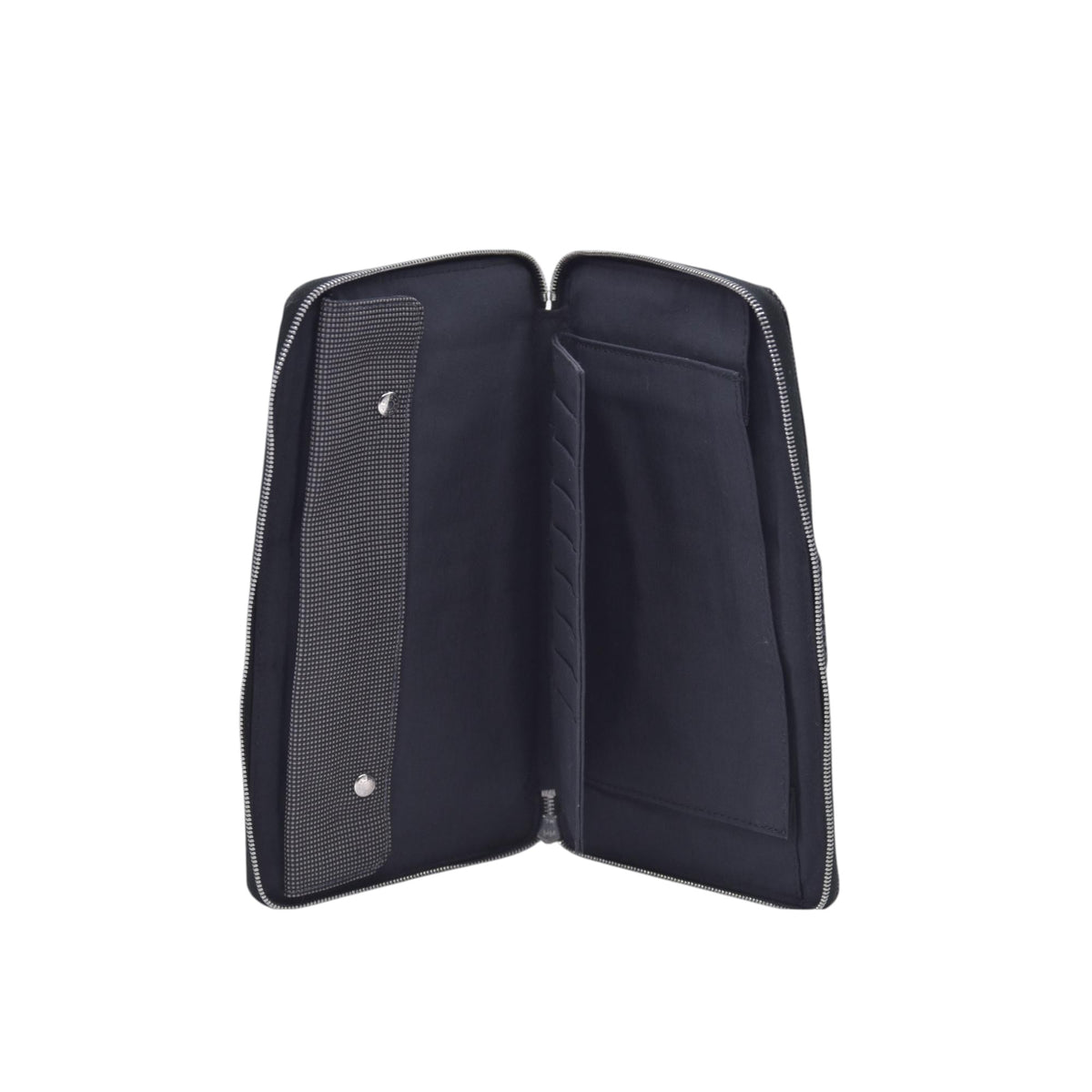 $850 HERMES Toile Canvas Herline Zip Around Long Organizer Wallet Grey CONSIGNMENT 10021210