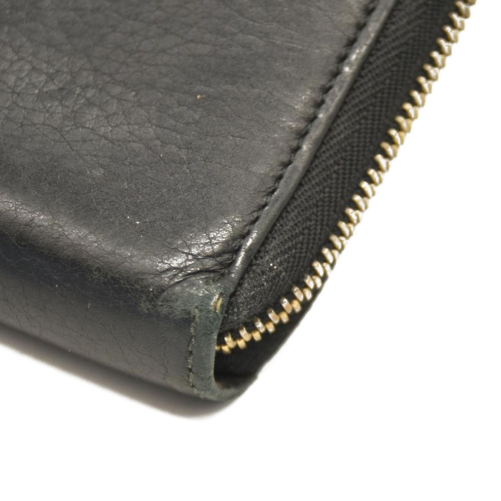 Gucci  Pebbled Calfskin Soho Zip Around Wallet Black