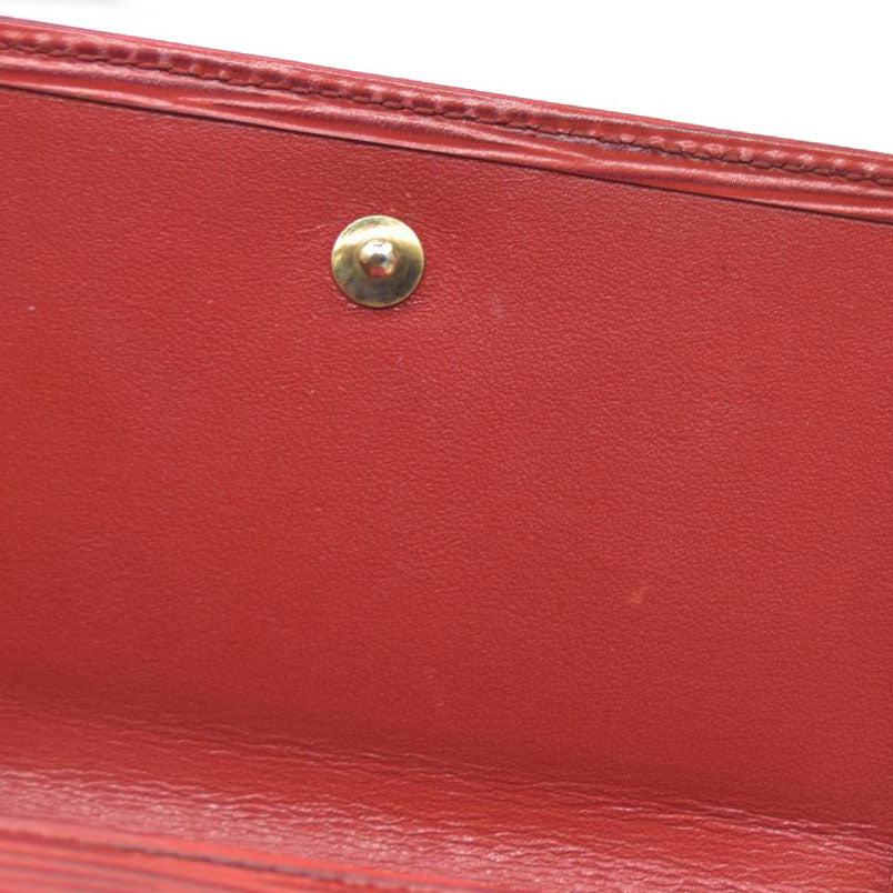 AUCTION $650 Louis Vuitton  Epi Elise Wallet Castillan Red