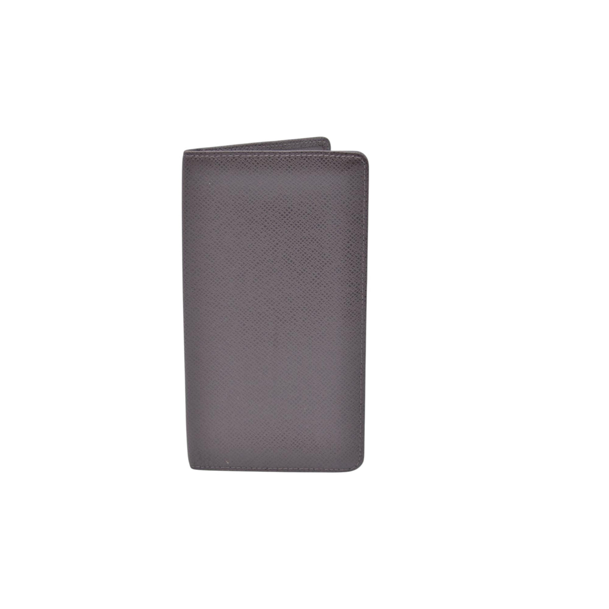 $520 2007 LOUIS VUITTON Taiga Leather Long Checkbook Wallet Ardoise Charcoal CT0077 CONSIGNMENT 10021207
