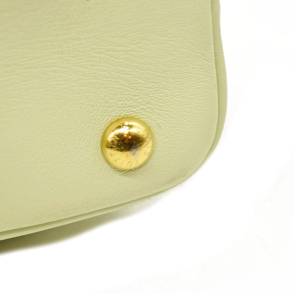 LOUIS VUITTON Calfskin Bubblegram Alma BB Light Green