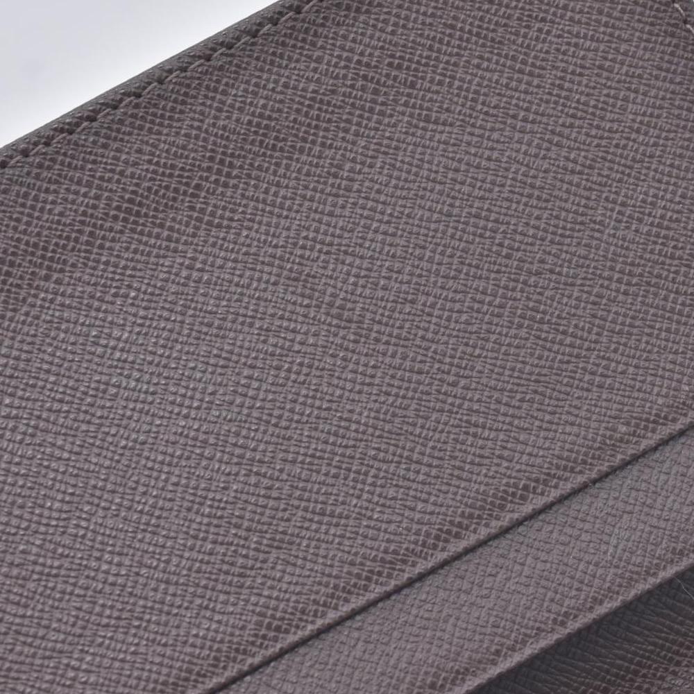 $520 2007 LOUIS VUITTON Taiga Leather Long Checkbook Wallet Ardoise Charcoal CT0077 CONSIGNMENT 10021207