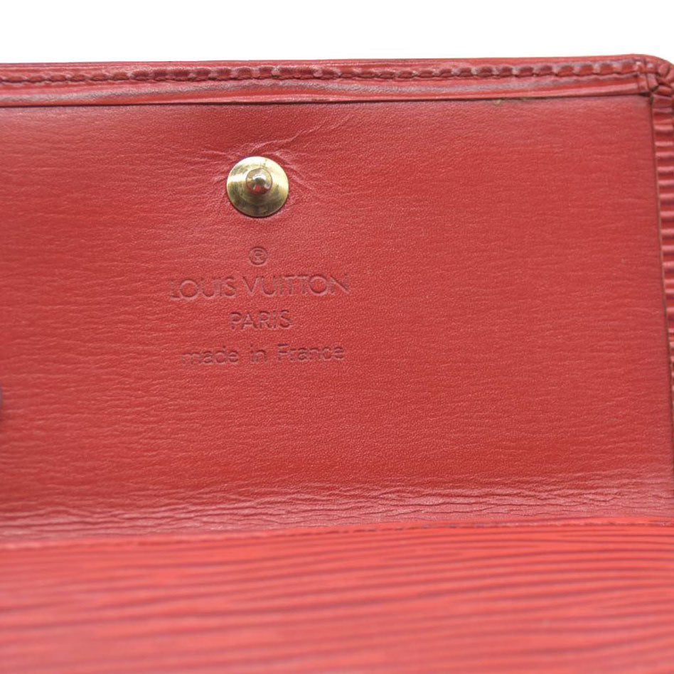 AUCTION $650 Louis Vuitton  Epi Elise Wallet Castillan Red