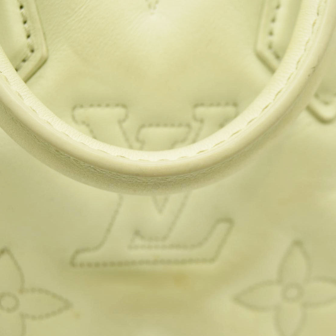 LOUIS VUITTON Calfskin Bubblegram Alma BB Light Green