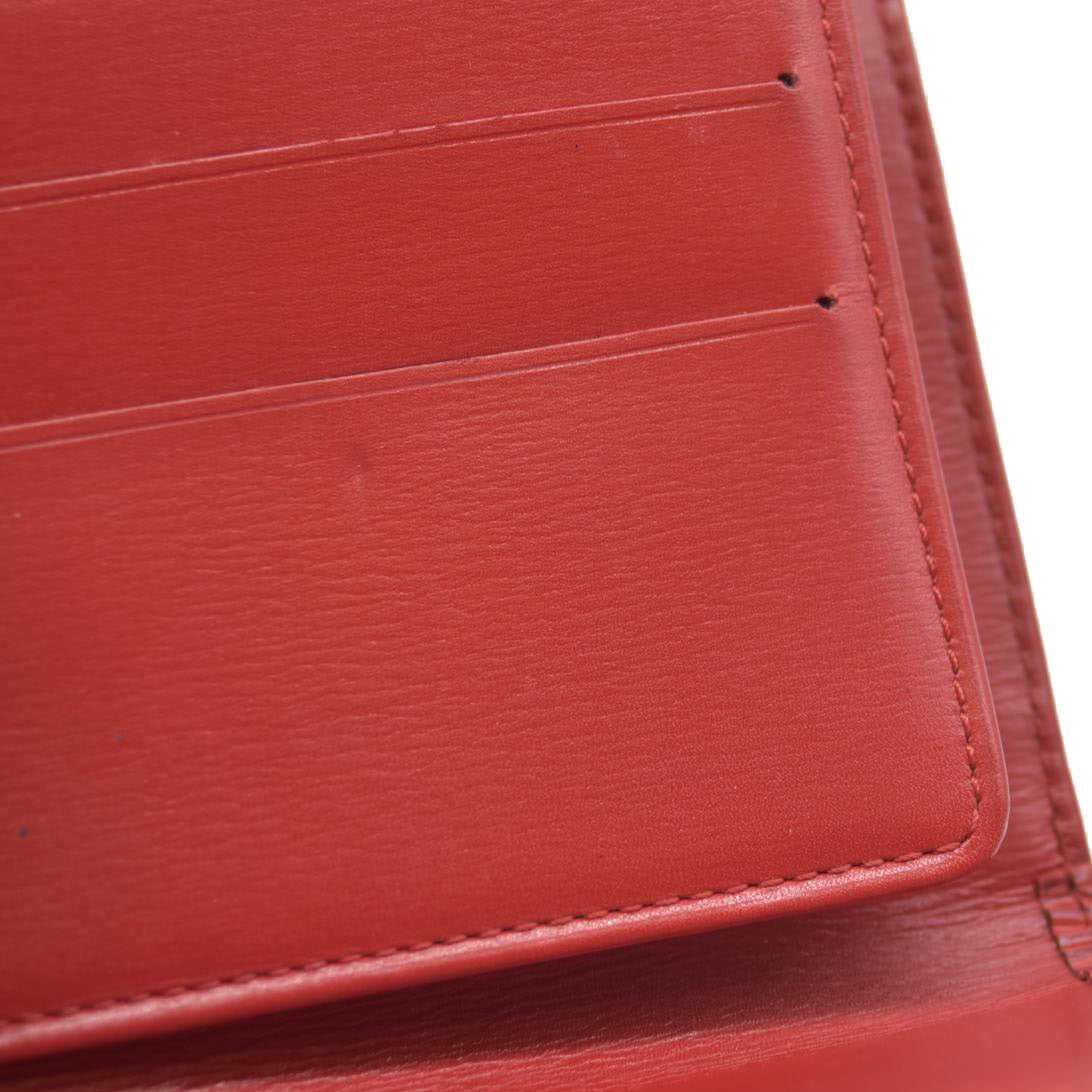 AUCTION $650 Louis Vuitton  Epi Elise Wallet Castillan Red