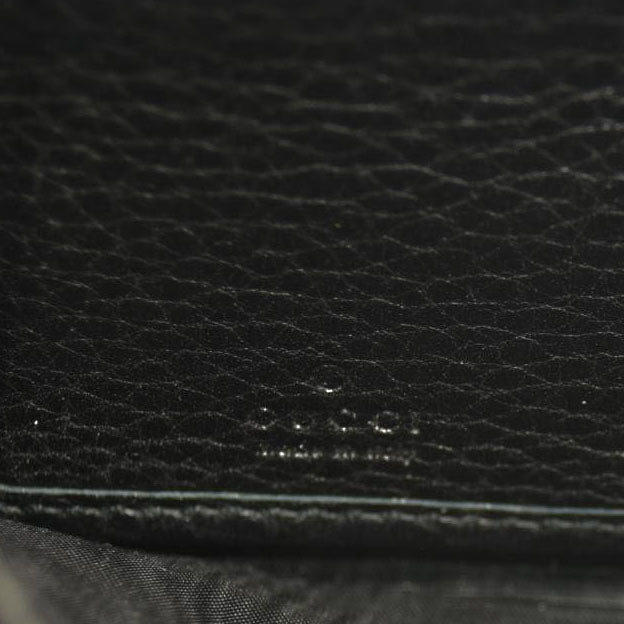 Gucci  Pebbled Calfskin Soho Zip Around Wallet Black