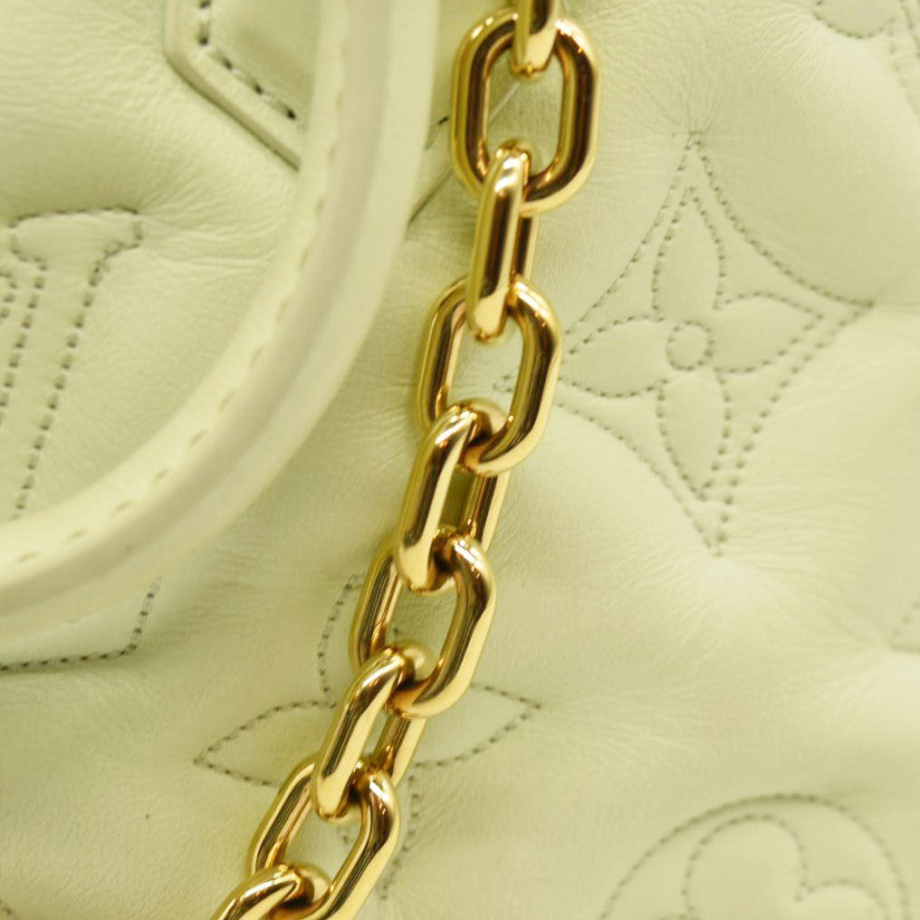 LOUIS VUITTON Calfskin Bubblegram Alma BB Light Green