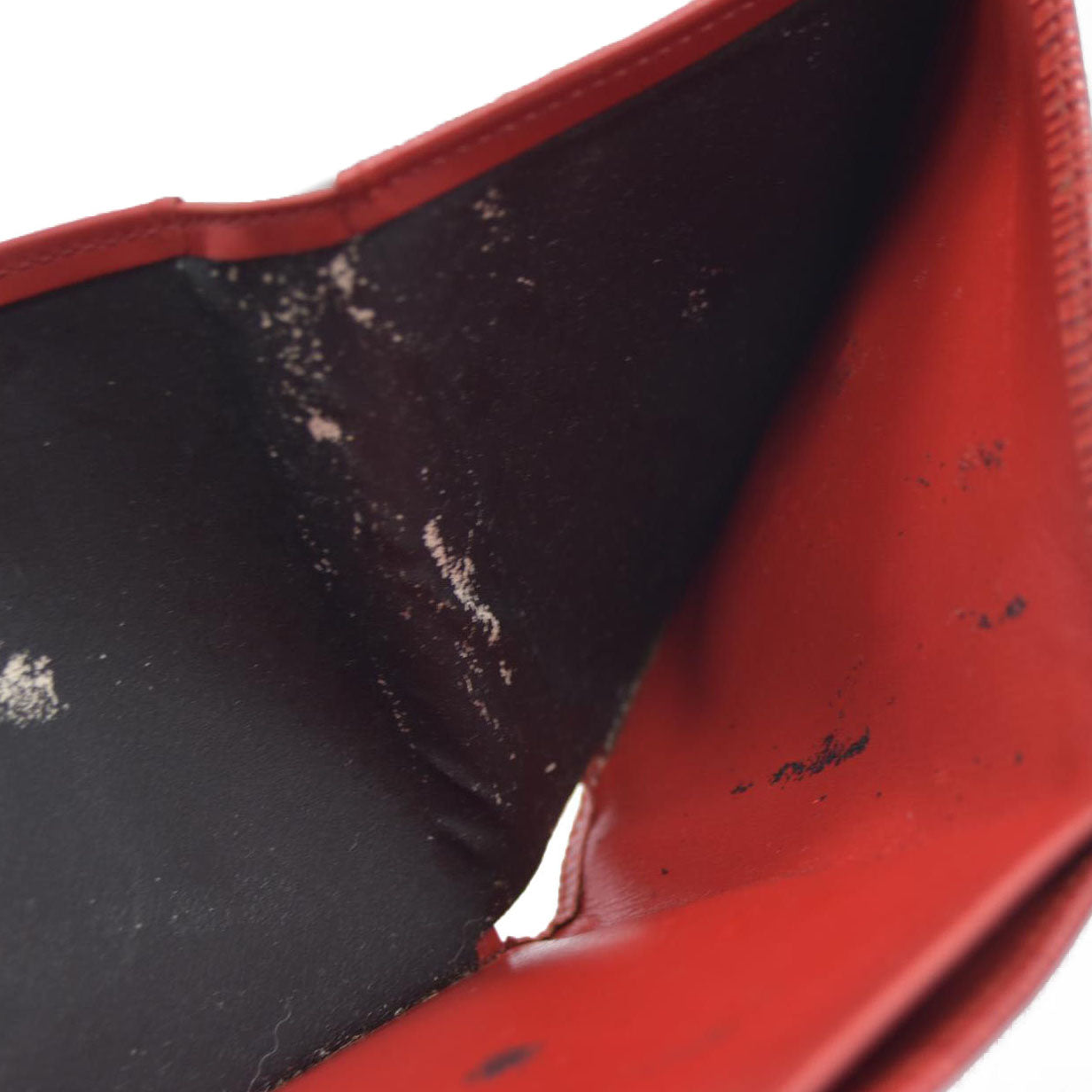 AUCTION $650 Louis Vuitton  Epi Elise Wallet Castillan Red
