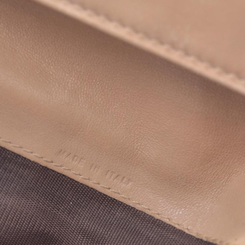 $720 CHRISTIAN DIOR Cannage Lambskin Bifold Long Wallet Beige CONSIGNMENT 10021230