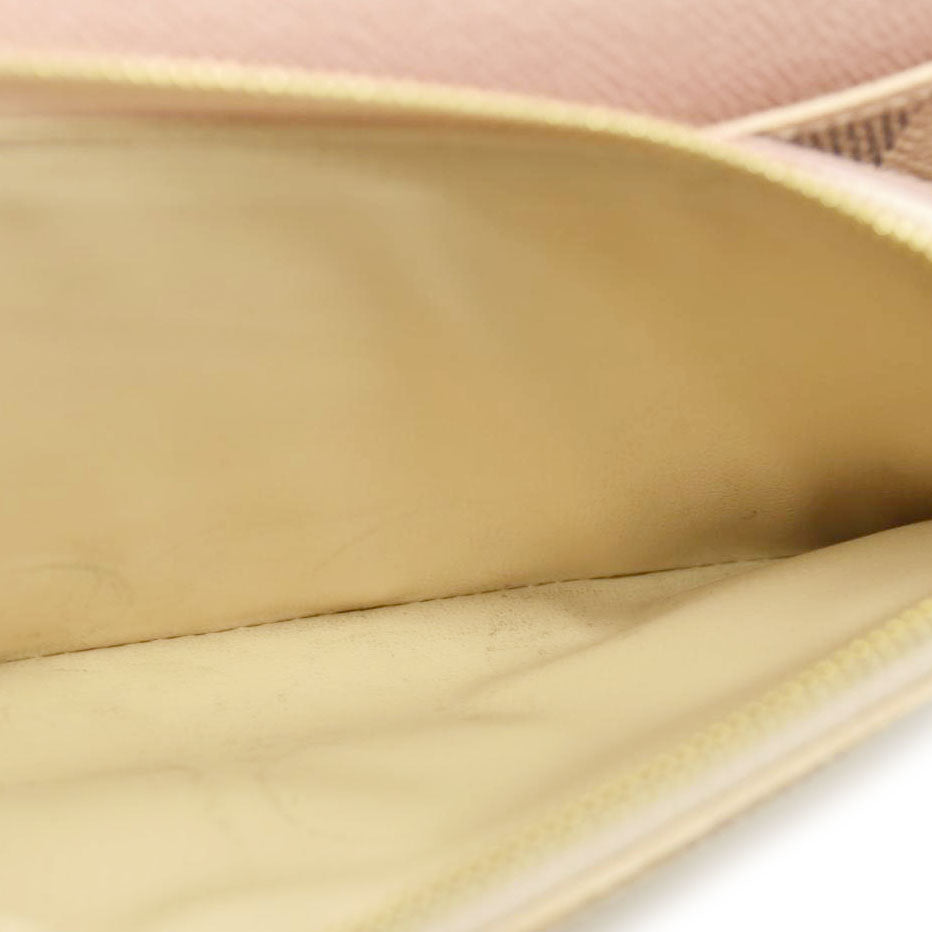 LOUIS VUITTON Damier Azur Emilie Wallet Rose Ballerine