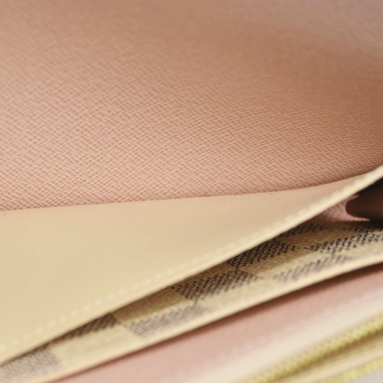 LOUIS VUITTON Damier Azur Emilie Wallet Rose Ballerine