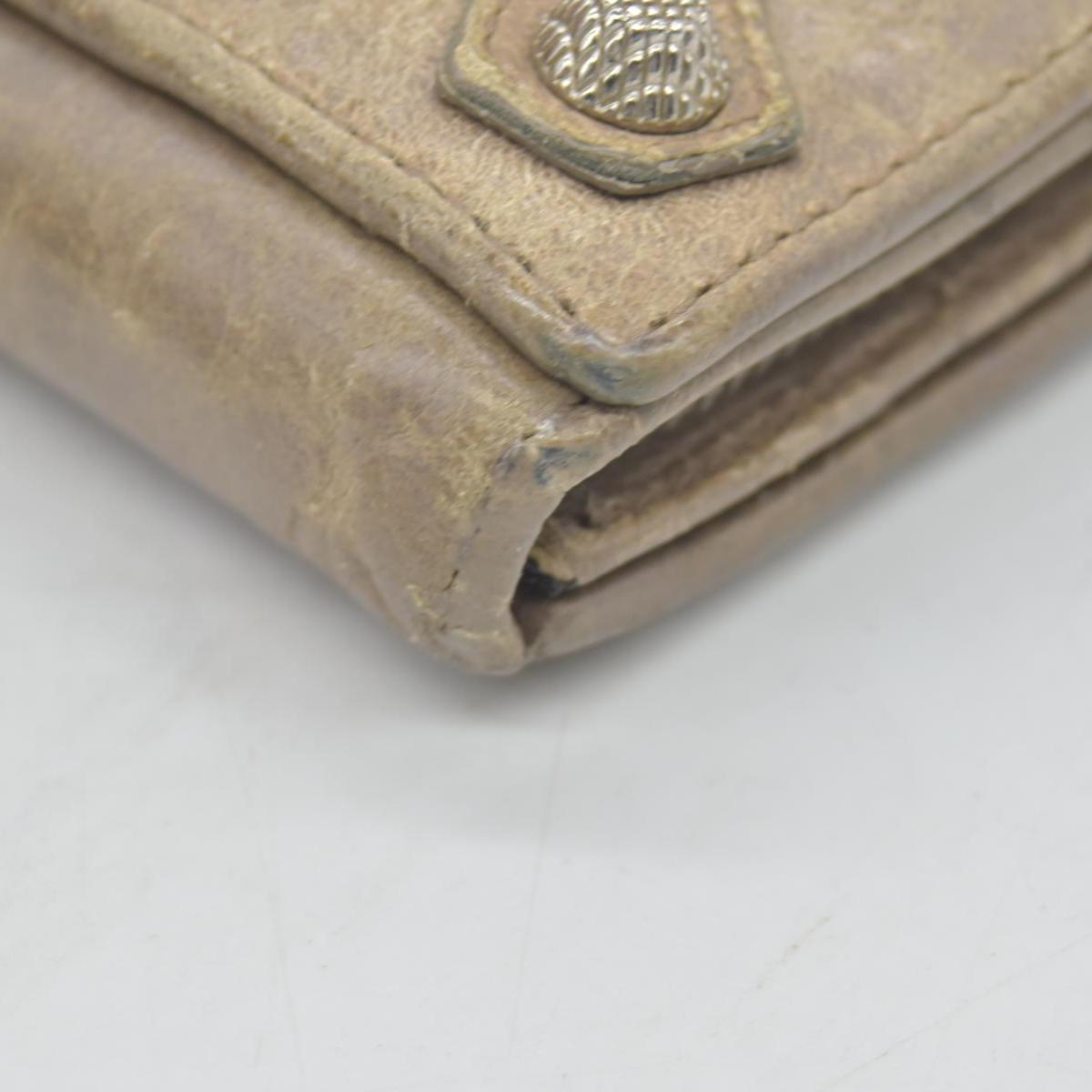 Balenciaga Agneau Classic Hardware Money Wallet Beige Nougatine CONSIGNMENT