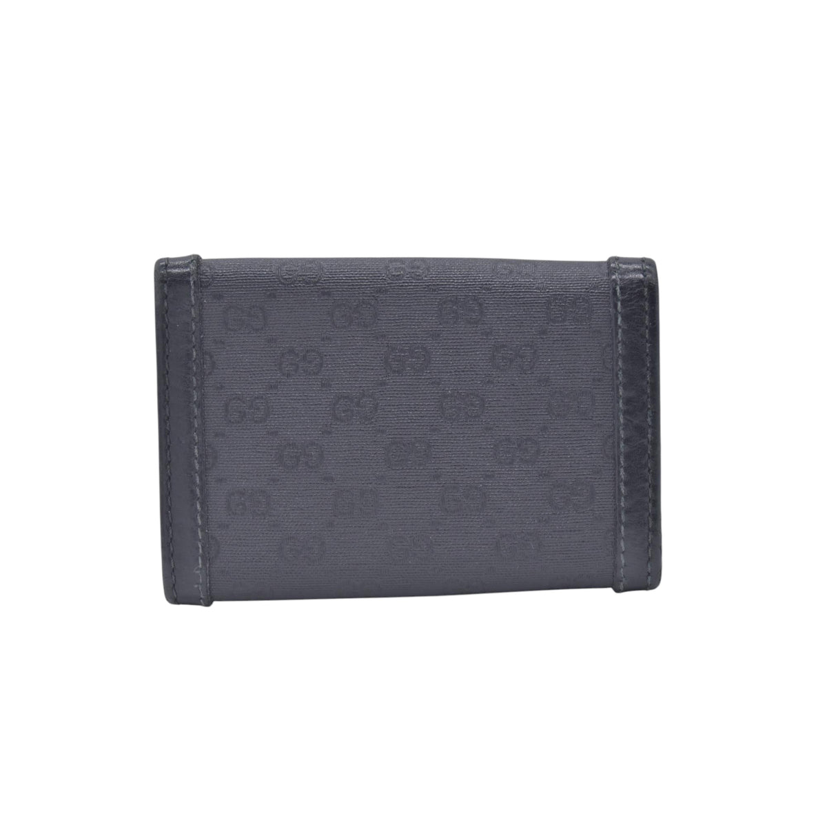 $380 GUCCI Microguccissima Canvas Interlocking GG 6-Key Case Black CONSIGNMENT 10021204